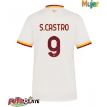 Camiseta AS Roma Santiago Castro #9 Visitante Equipación para mujer 2026-27 manga corta